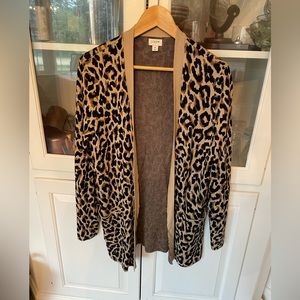 J. Crew leopard cardigan SIZE M